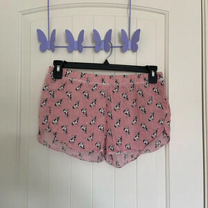 Isaac Mizrahi women’s dog‎ pink striped pattern sleepwear shorts — small